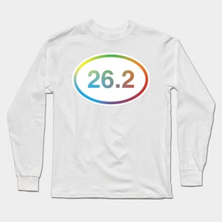 26.2 Miles Marathon Running Race Distance Rainbow Long Sleeve T-Shirt